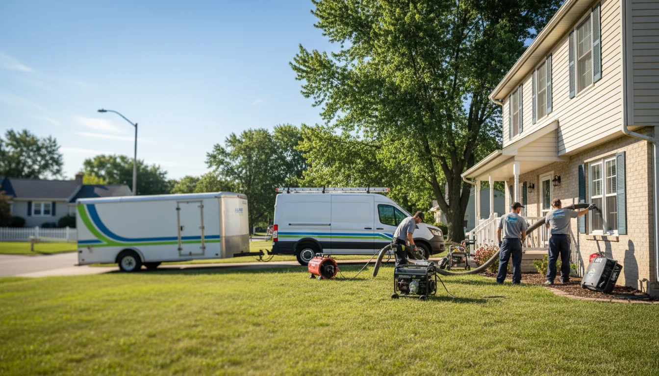 Flooded Basement Restoration And Cleanup With Repair in Farmland, IN near me